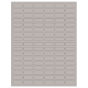 1.25" x 0.5" Gray Rectangular Sheet Labels