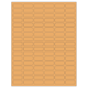 1.25" x 0.5" Pastel Orange Rectangular Sheet Labels