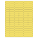 1.25" x 0.5" Pastel Yellow Rectangular Sheet Labels