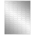 1.25" x 0.5" Silver Foil Rectangular Sheet Labels