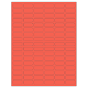 1.25" x 0.5" Red Rectangular Sheet Labels