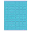 1.25" x 0.5" Turquoise Rectangular Sheet Labels