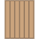 1.18" x 10.6" Brown Kraft Rectangular Sheet Labels