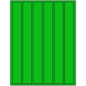 1.18" x 10.6" Fluorescent Green Rectangular Sheet Labels