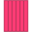 1.18" x 10.6" Fluorescent Pink Rectangular Sheet Labels