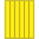 1.18" x 10.6" Fluorescent Yellow Rectangular Sheet Labels
