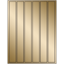 1.18" x 10.6" Gold Foil Rectangular Sheet Labels