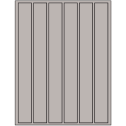1.18" x 10.6" Gray Rectangular Sheet Labels