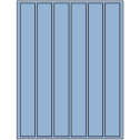 1.18" x 10.6" Pastel Blue Rectangular Sheet Labels