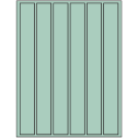 1.18" x 10.6" Pastel Green Rectangular Sheet Labels