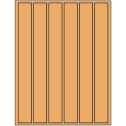 1.18" x 10.6" Pastel Orange Rectangular Sheet Labels