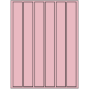 1.18" x 10.6" Pastel Pink Rectangular Sheet Labels