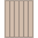 1.18" x 10.6" Pastel Tan Rectangular Sheet Labels