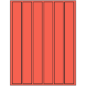 1.18" x 10.6" Red Rectangular Sheet Labels