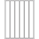 1.18" x 10.6" White Rectangular Sheet Labels
