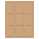 2.5135" x 3.2152" Brown Kraft Sheet Labels