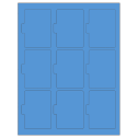 2.5135" x 3.2152" Fluorescent Blue Sheet Labels
