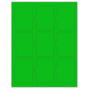 2.5135" x 3.2152" Fluorescent Green Sheet Labels
