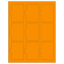 2.5135" x 3.2152" Fluorescent Orange Sheet Labels