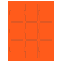 2.5135" x 3.2152" Fluorescent Red Sheet Labels