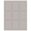 2.5135" x 3.2152" Gray Sheet Labels