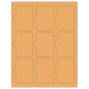 2.5135" x 3.2152" Pastel Orange Sheet Labels