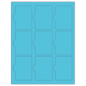 2.5135" x 3.2152" Turquoise Sheet Labels
