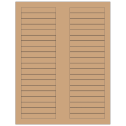 3.125" x 0.5" Brown Kraft Rectangular Sheet Labels
