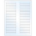 3.125" x 0.5" Crystal Clear Rectangular Sheet Labels