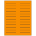 3.125" x 0.5" Fluorescent Orange Rectangular Sheet Labels