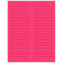 3.125" x 0.5" Fluorescent Pink Rectangular Sheet Labels