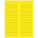 3.125" x 0.5" Fluorescent Yellow Rectangular Sheet Labels