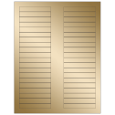 3.125" x 0.5" Gold Foil Rectangular Sheet Labels