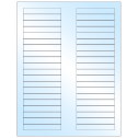 3.125" x 0.5" White Premium High Gloss Rectangular Sheet Labels