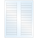 3.125" x 0.5" White Mid Gloss Rectangular Sheet Labels