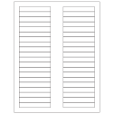 3.125" x 0.5" White Matte Litho Rectangular Sheet Labels