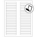 3.125" x 0.5" Blockout Rectangular Sheet Labels