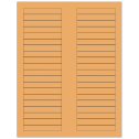 3.125" x 0.5" Pastel Orange Rectangular Sheet Labels