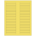 3.125" x 0.5" Pastel Yellow Rectangular Sheet Labels