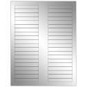 3.125" x 0.5" Silver Foil Rectangular Sheet Labels