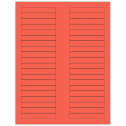 3.125" x 0.5" Red Rectangular Sheet Labels