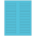 3.125" x 0.5" Turquoise Rectangular Sheet Labels