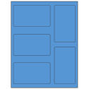 2.7656" x 4.7656" Fluorescent Blue Rectangular Sheet Labels