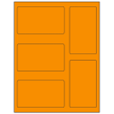 2.7656" x 4.7656" Fluorescent Orange Rectangular Sheet Labels
