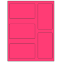 2.7656" x 4.7656" Fluorescent Pink Rectangular Sheet Labels
