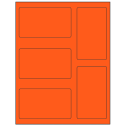 2.7656" x 4.7656" Fluorescent Red Rectangular Sheet Labels
