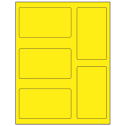 2.7656" x 4.7656" Fluorescent Yellow Rectangular Sheet Labels