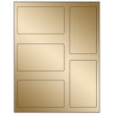 2.7656" x 4.7656" Gold Foil Rectangular Sheet Labels