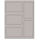 2.7656" x 4.7656" Gray Rectangular Sheet Labels