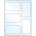 2.7656" x 4.7656" White Mid Gloss Rectangular Sheet Labels